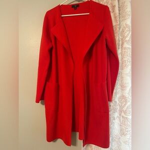 J.Crew Juliette collarless sweater in red. Size small.